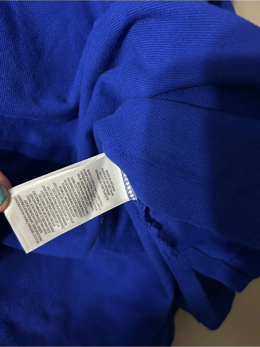 Ralph Lauren m Royal Blue Short-Sleeve Polo with Embroidered Pony Classic fit